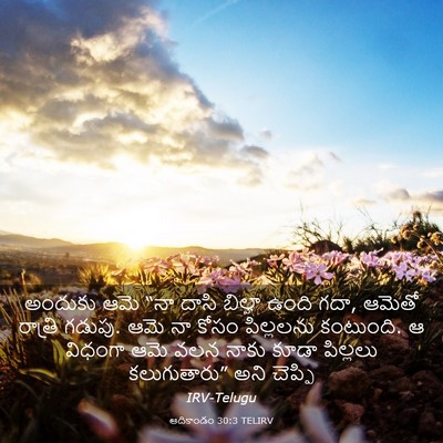 Picture 03 - ఆదికాండం 30:3 TELIRV - అందుకు ఆమె “నా - Bible Verse Picture