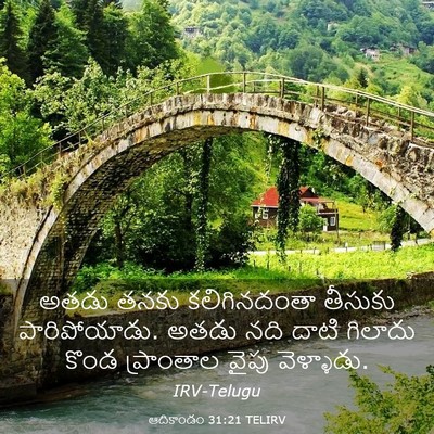 Picture 03 - ఆదికాండం 31:21 TELIRV - అతడు తనకు - Bible Verse Picture
