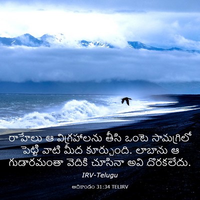Picture 03 - ఆదికాండం 31:34 TELIRV - రాహేలు ఆ - Bible Verse Picture