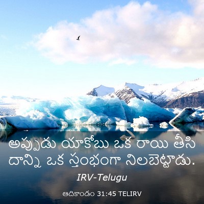 Picture 03 - ఆదికాండం 31:45 TELIRV - అప్పుడు యాకోబు ఒక - Bible Verse Picture
