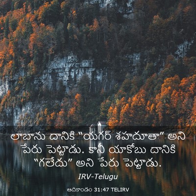 Picture 03 - ఆదికాండం 31:47 TELIRV - లాబాను దానికి - Bible Verse Picture