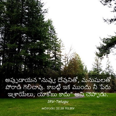 Picture 03 - ఆదికాండం 32:28 TELIRV - అప్పుడాయన “నువ్వు - Bible Verse Picture