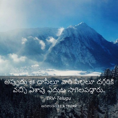 Picture 03 - ఆదికాండం 33:6 TELIRV - అప్పుడు ఆ దాసీలూ - Bible Verse Picture