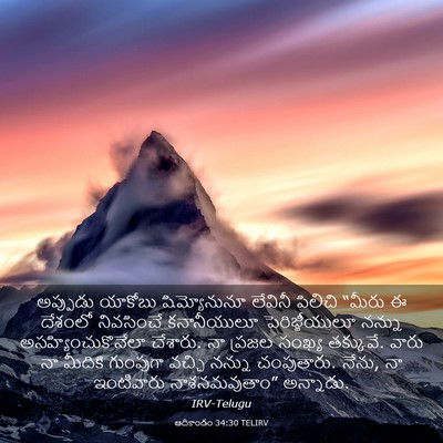 Picture 03 - ఆదికాండం 34:30 TELIRV - అప్పుడు యాకోబు - Bible Verse Picture