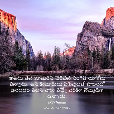 Picture 03 - ఆదికాండం 34:5 TELIRV - అతడు తన కూతురిని - Bible Verse Picture