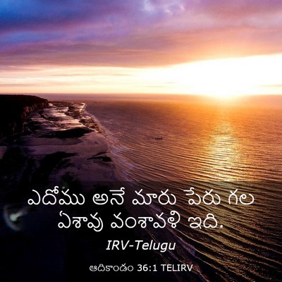 Picture 03 - ఆదికాండం 36:1 TELIRV - ఎదోము అనే మారు - Bible Verse Picture