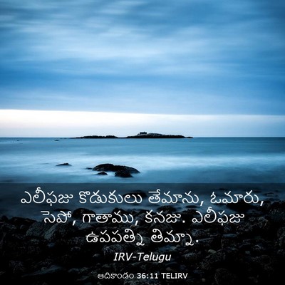 Picture 03 - ఆదికాండం 36:11 TELIRV - ఎలీఫజు కొడుకులు - Bible Verse Picture