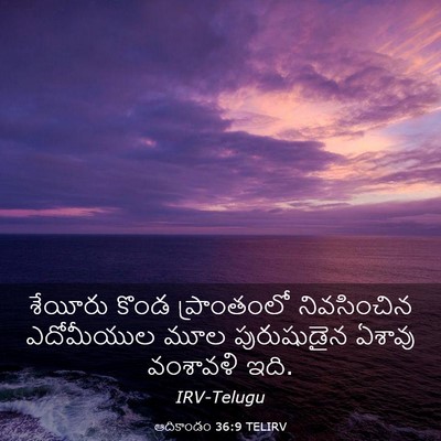 Picture 03 - ఆదికాండం 36:9 TELIRV - శేయీరు కొండ - Bible Verse Picture