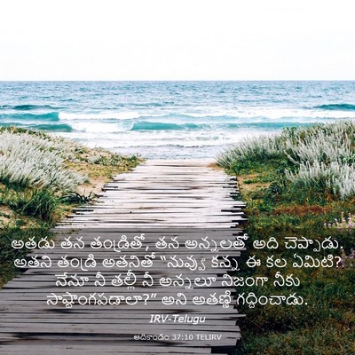 Picture 03 - ఆదికాండం 37:10 TELIRV - అతడు తన తండ్రితో, - Bible Verse Picture