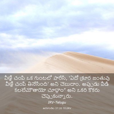 Picture 03 - ఆదికాండం 37:20 TELIRV - వీణ్ణి చంపి ఒక - Bible Verse Picture