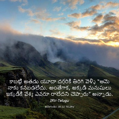Picture 03 - ఆదికాండం 38:22 TELIRV - కాబట్టి అతడు యూదా - Bible Verse Picture