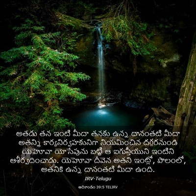 Picture 03 - ఆదికాండం 39:5 TELIRV - అతడు తన ఇంటి మీదా - Bible Verse Picture