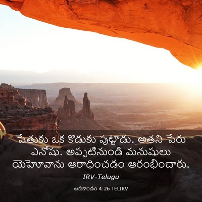 Picture 03 - ఆదికాండం 4:26 TELIRV - షేతుకు ఒక కొడుకు - Bible Verse Picture