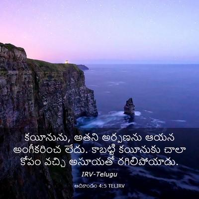 Picture 03 - ఆదికాండం 4:5 TELIRV - కయీనును, అతని - Bible Verse Picture