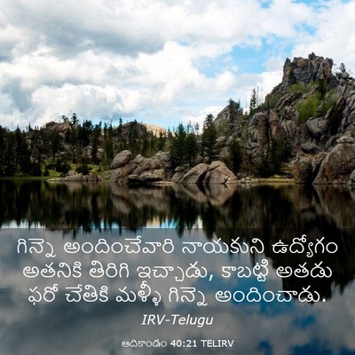 Picture 03 - ఆదికాండం 40:21 TELIRV - గిన్నె - Bible Verse Picture