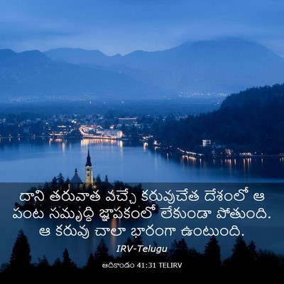 Picture 03 - ఆదికాండం 41:31 TELIRV - దాని తరువాత వచ్చే - Bible Verse Picture