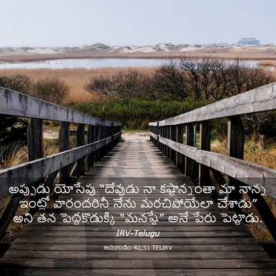 Picture 03 - ఆదికాండం 41:51 TELIRV - అప్పుడు యోసేపు - Bible Verse Picture