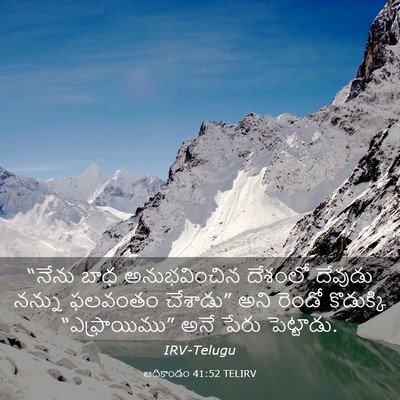 Picture 03 - ఆదికాండం 41:52 TELIRV - “నేను బాధ - Bible Verse Picture