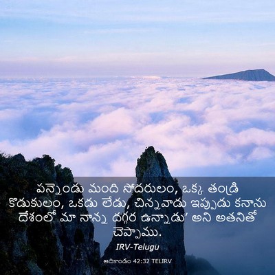 Picture 03 - ఆదికాండం 42:32 TELIRV - పన్నెండు మంది - Bible Verse Picture