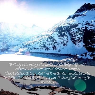 Picture 03 - ఆదికాండం 42:7 TELIRV - యోసేపు తన అన్నలను - Bible Verse Picture