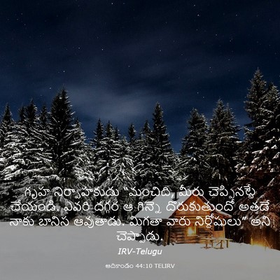 Picture 03 - ఆదికాండం 44:10 TELIRV - గృహ నిర్వాహకుడు - Bible Verse Picture