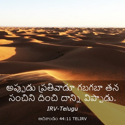Picture 03 - ఆదికాండం 44:11 TELIRV - అప్పుడు ప్రతివాడూ - Bible Verse Picture