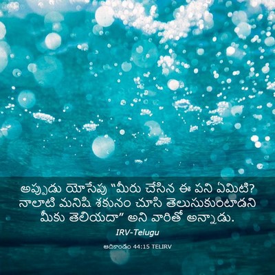Picture 03 - ఆదికాండం 44:15 TELIRV - అప్పుడు యోసేపు - Bible Verse Picture