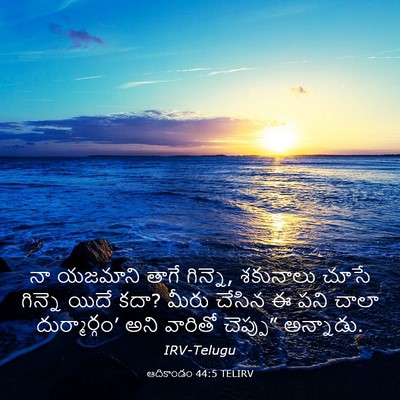 Picture 03 - ఆదికాండం 44:5 TELIRV - నా యజమాని తాగే - Bible Verse Picture