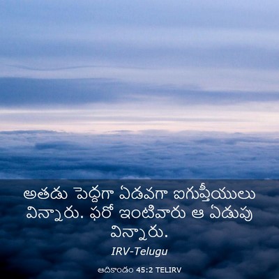 Picture 03 - ఆదికాండం 45:2 TELIRV - అతడు పెద్దగా - Bible Verse Picture