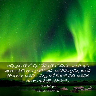Picture 03 - ఆదికాండం 45:3 TELIRV - అప్పుడు యోసేపు - Bible Verse Picture