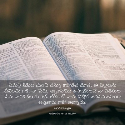 Picture 03 - ఆదికాండం 48:16 TELIRV - సమస్త కీడుల నుంచి - Bible Verse Picture