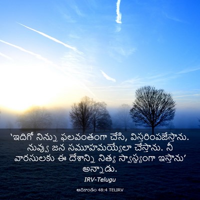 Picture 03 - ఆదికాండం 48:4 TELIRV - ‘ఇదిగో నిన్ను - Bible Verse Picture