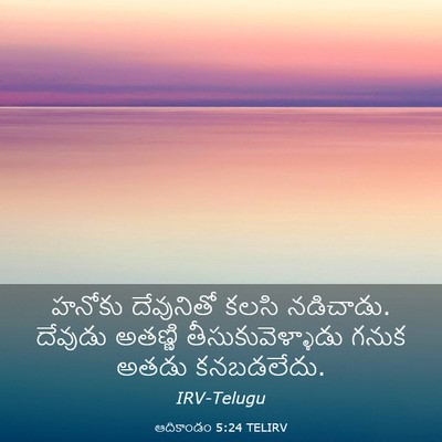 Picture 03 - ఆదికాండం 5:24 TELIRV - హనోకు దేవునితో - Bible Verse Picture