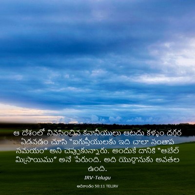 Picture 03 - ఆదికాండం 50:11 TELIRV - ఆ దేశంలో - Bible Verse Picture