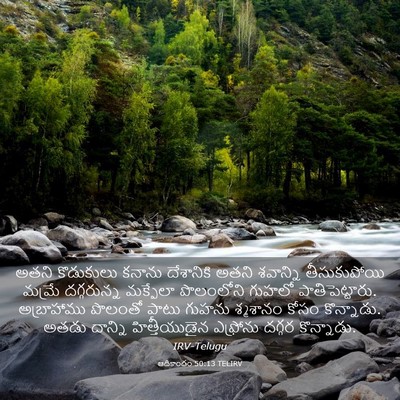 Picture 03 - ఆదికాండం 50:13 TELIRV - అతని కొడుకులు - Bible Verse Picture