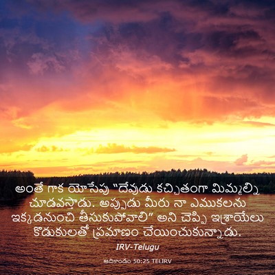 Picture 03 - ఆదికాండం 50:25 TELIRV - అంతే గాక యోసేపు - Bible Verse Picture
