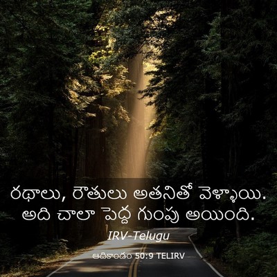 Picture 03 - ఆదికాండం 50:9 TELIRV - రథాలు, రౌతులు - Bible Verse Picture