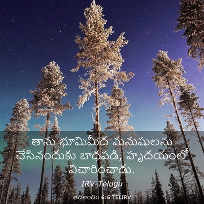 Picture 03 - ఆదికాండం 6:6 TELIRV - తాను భూమిమీద - Bible Verse Picture