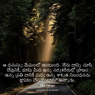 Picture 03 - ఆదికాండం 9:16 TELIRV - ఆ ధనుస్సు మేఘంలో - Bible Verse Picture
