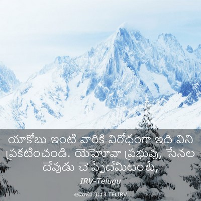 Picture 03 - ఆమోసు 3:13 TELIRV - యాకోబు ఇంటి - Bible Verse Picture