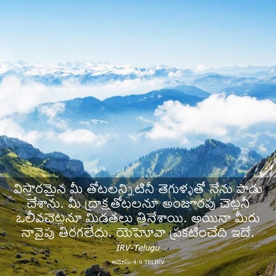 Picture 03 - ఆమోసు 4:9 TELIRV - విస్తారమైన మీ - Bible Verse Picture