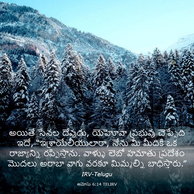 Picture 03 - ఆమోసు 6:14 TELIRV - అయితే సేనల దేవుడు, - Bible Verse Picture