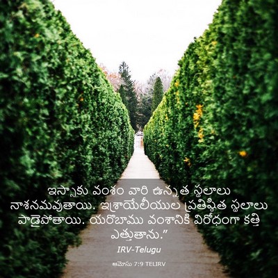 Picture 03 - ఆమోసు 7:9 TELIRV - ఇస్సాకు వంశం వారి - Bible Verse Picture