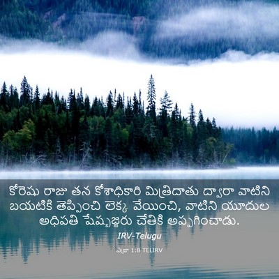 Picture 03 - ఎజ్రా 1:8 TELIRV - కోరెషు రాజు తన - Bible Verse Picture