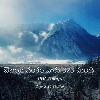 Picture 03 - ఎజ్రా 2:17 TELIRV - బెజయి వంశం వారు 323 - Bible Verse Picture