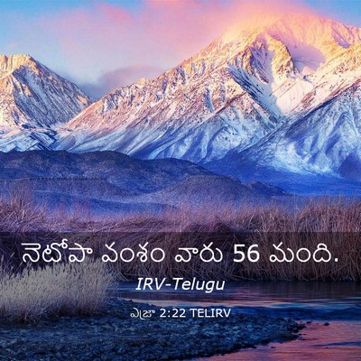 Picture 03 - ఎజ్రా 2:22 TELIRV - నెటోపా వంశం వారు 56 - Bible Verse Picture