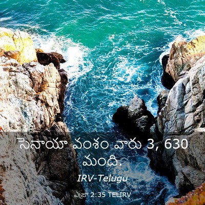 Picture 03 - ఎజ్రా 2:35 TELIRV - సెనాయా వంశం వారు 3, - Bible Verse Picture