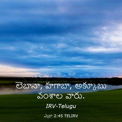 Picture 03 - ఎజ్రా 2:45 TELIRV - లెబానా, హగాబా, - Bible Verse Picture