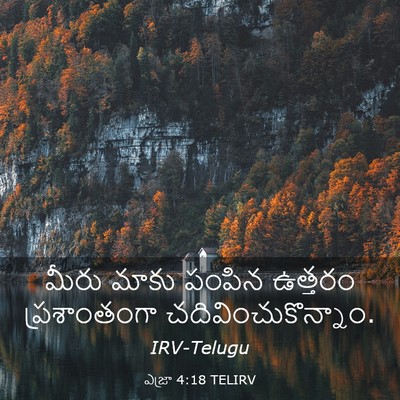 Picture 03 - ఎజ్రా 4:18 TELIRV - మీరు మాకు పంపిన - Bible Verse Picture