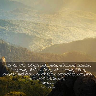 Picture 03 - ఎజ్రా 8:16 TELIRV - అప్పుడు నేను - Bible Verse Picture